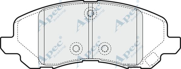 APEC BRAKING Комплект тормозных колодок, дисковый тормоз PAD1544